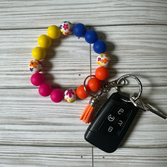 Multicolor Flower Silicone Wristlet - Picture 3 of 3